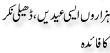 Urdu Joke Online : Hazaro Esi Eide Or Dheeli Nikar Ka Faida