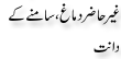 Urdu Joke Online : Gher Hazir Dimagh Or Samne K Dant
