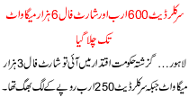 Shirt Fall has reached on 6 thousand megawatt and Circular Debt at 600 Billon