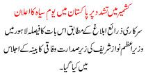 The violence in Kashmir Black Day in Pakistan