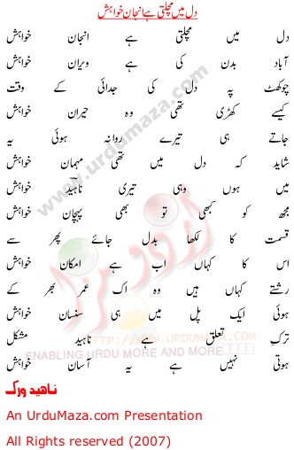 Urdu Poem of Naheed Wirk