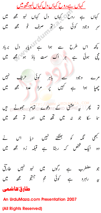 Urdu Poem of Tariq Hashmi