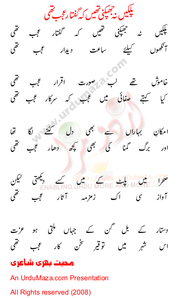 Urdu Poem of 100 Sad Poems