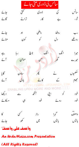 Urdu Poem of Wasif Ali Wasif