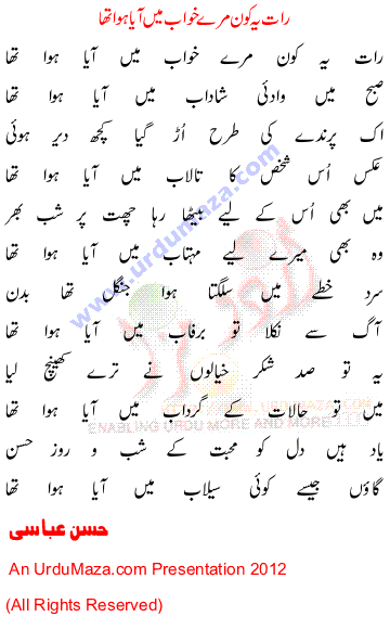 Urdu Poem of Hassan Abbasi