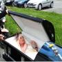 A bride comes to her wedding party in a casket