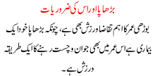 Old Age And Its Requirement In Urdu