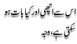 Urdu Joke Online : Es Se Achi Baat Aur Kia Ho Skti Hai, Wajah