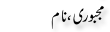 Urdu Joke Online : Majbori Or Name