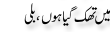Urdu Joke Online : Me Thak Gya Ho Or Bili