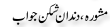 Urdu Joke Online : Mashwra Or Dandan Schikan Jwab