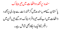 Sindh Pur Tashadud Waqiat Me 13 Halak