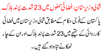 23 Terrorists Killed In Air Strikes In North Waziristan