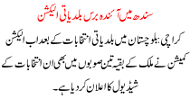 Local Action In Sindh Next Year