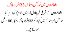 Suicide Attack In Afghanistan 33 Killed