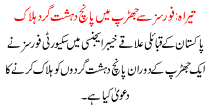 Tirah Five Killed In Clash With Security Forces