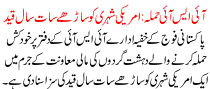 Isi Attack Us Citizen For Seven Years Imprisonment