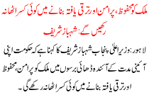 Country Safe, Peaceful Development Will Spare No Effort Shehbaz Shareef
