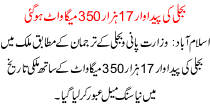 Power Generation Has Been 17 Thousan And 350 Mw