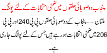 Voting In Two Provincial Seats Held Today