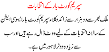 Supreme Court Bar K Intkhabat