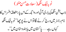 Toba Tek Singh Novel By Saadat Hussain Manto