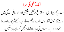 Aik Ghalti Ki Saza
