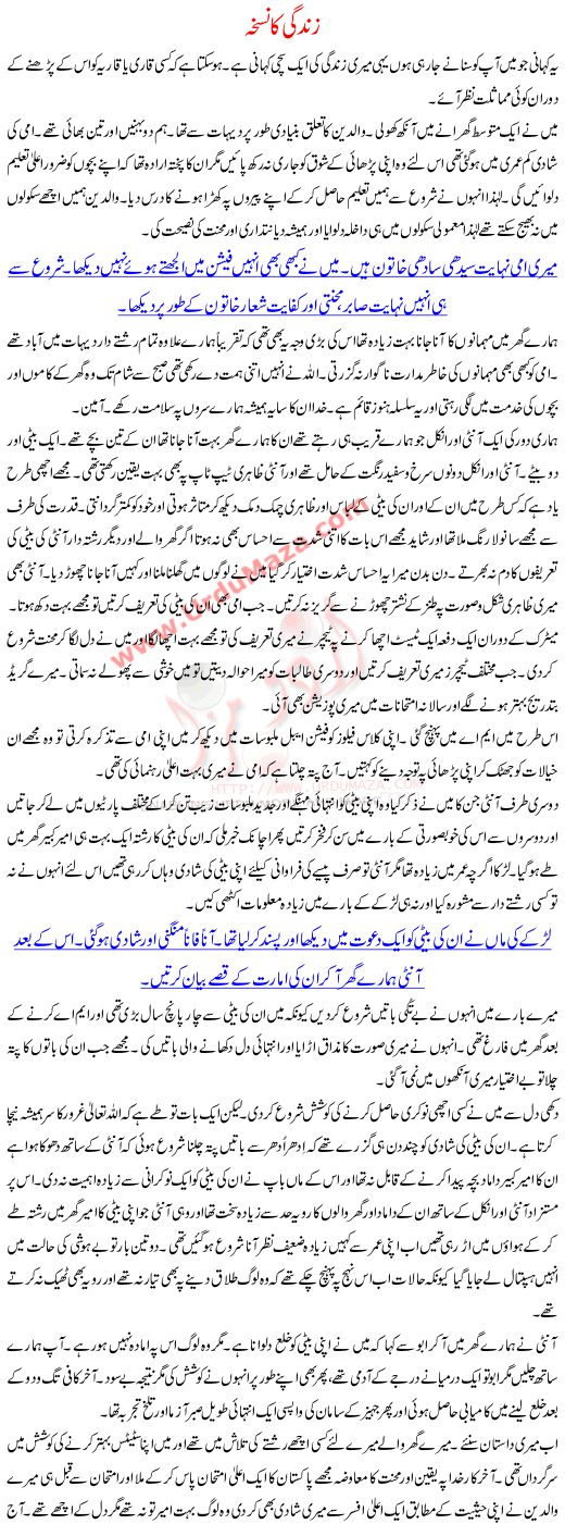 Zindgi Ka Nuskha  - A Story Of A Woman Decisions And Its Outcomes