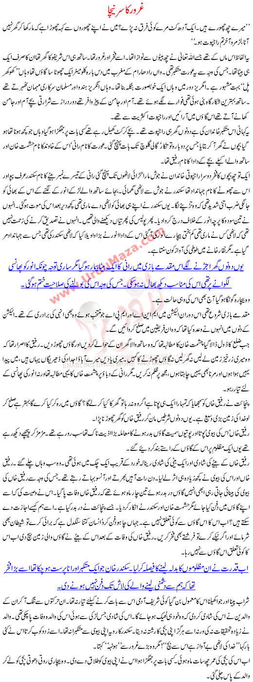 Gharor Ka Sar Necha