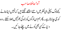 Urdu Kahani Oh Hafiz Sahb