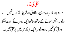 Urdu Story For Children Bijli Ki Qadar