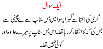 Urdu Kahani Ek Sawal