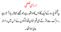 Urdu Kahani Zara Si Ghalti