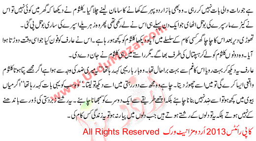 Urdu Kahani Zid