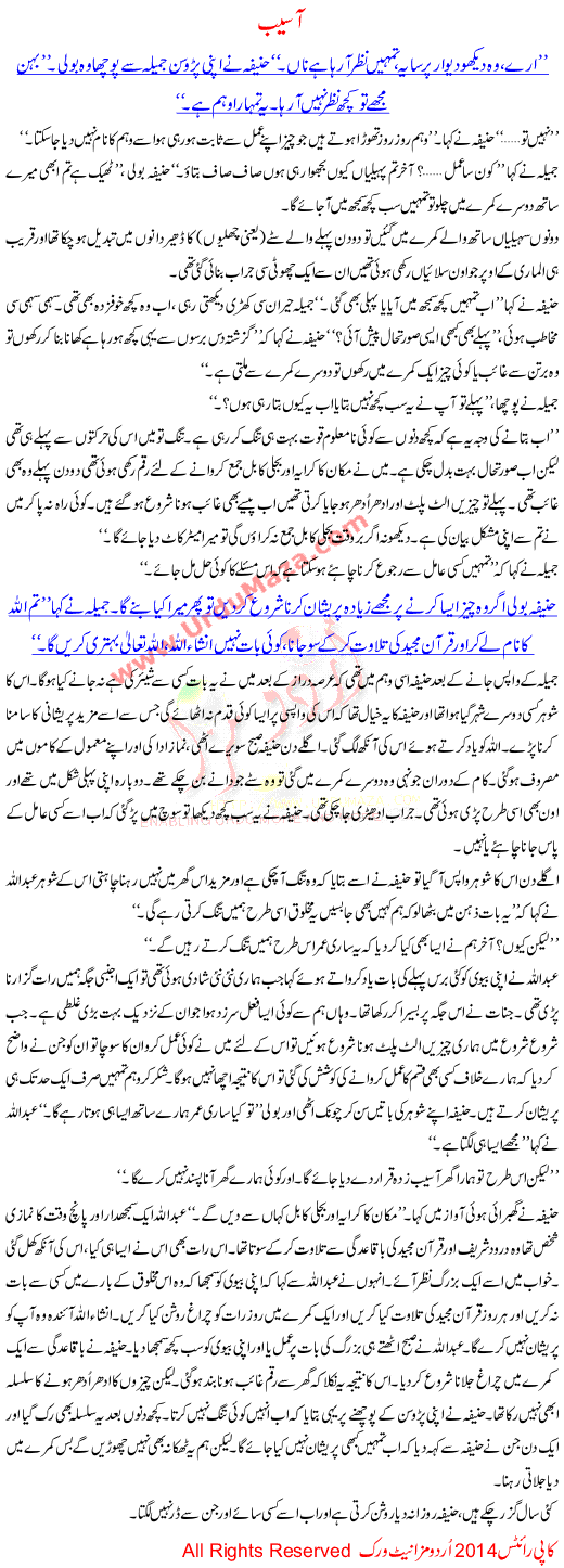 Urdu Kahani Aseeb