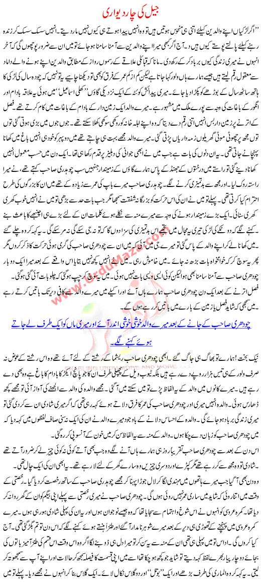 Urdu Khani Jail Ki Char Diware