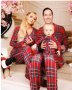 Paris hilton posing with her kids on christmas season